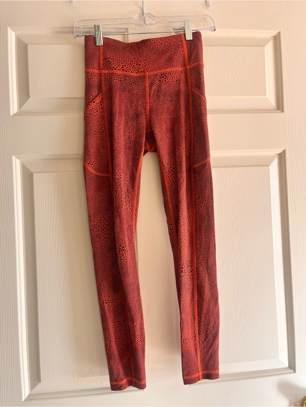 lululemon athletica Rust Red Patterned High-Rise Leggings